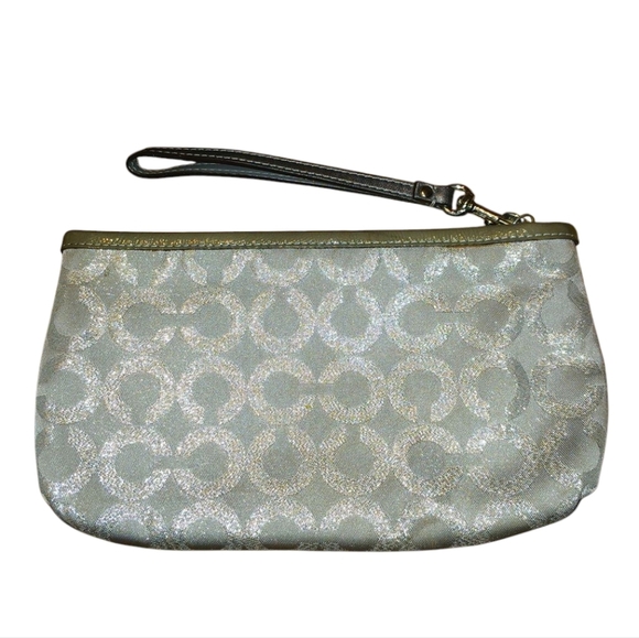 Coach Silver and Gray Clutch Wristlet - Picture 3 of 6